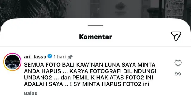 Komentar Ari Lasso