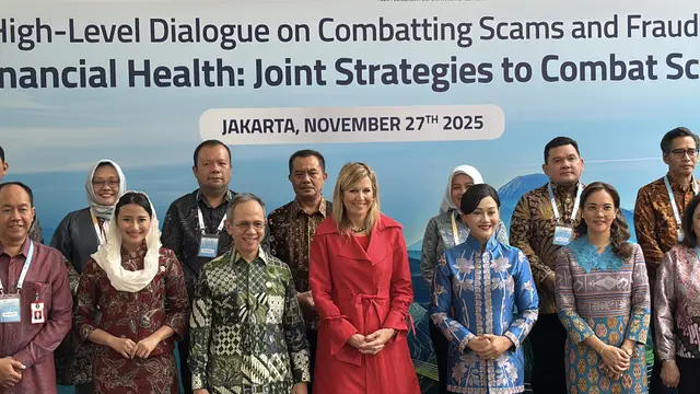 Ketua Dewan Komisioner OJK, Mahendra Siregar menerima kunjungan Ratu Maxima, Kamis (27/11/2025). (Foto: Liputan6.com/Tira Santia)