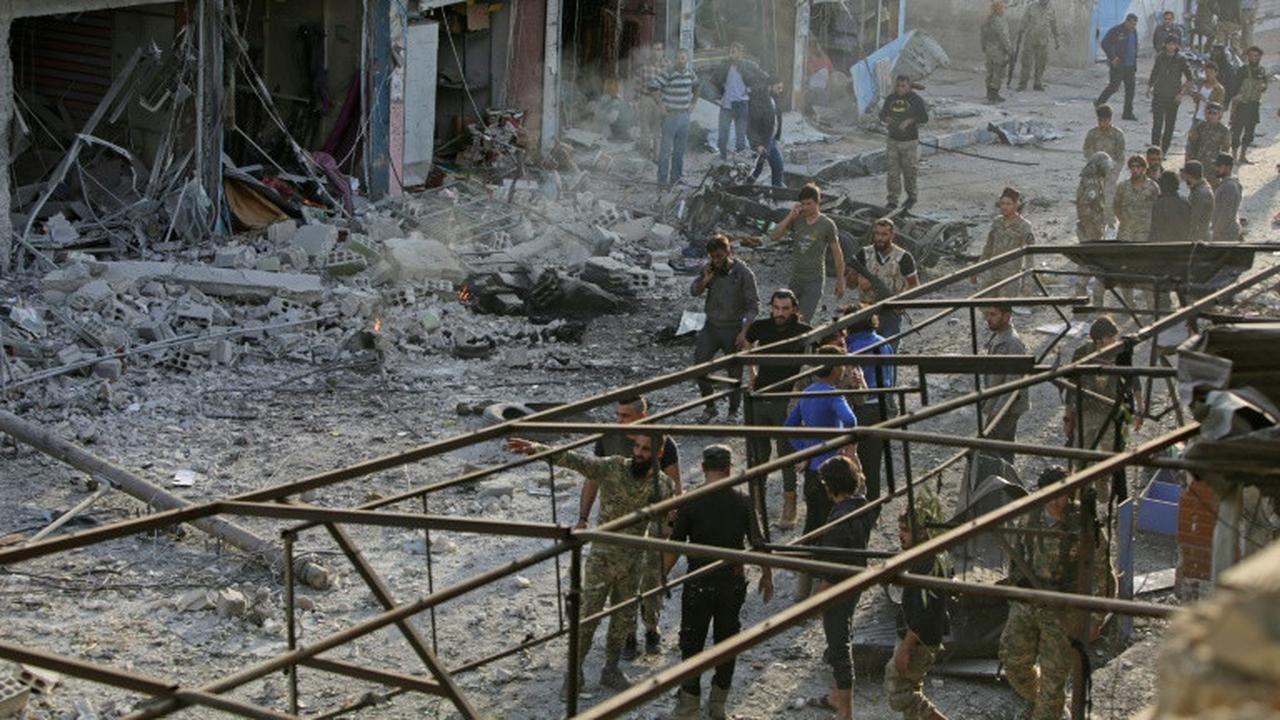 Bom di Kota Perbatasan Suriah (AFP/Bakr Alkasem)