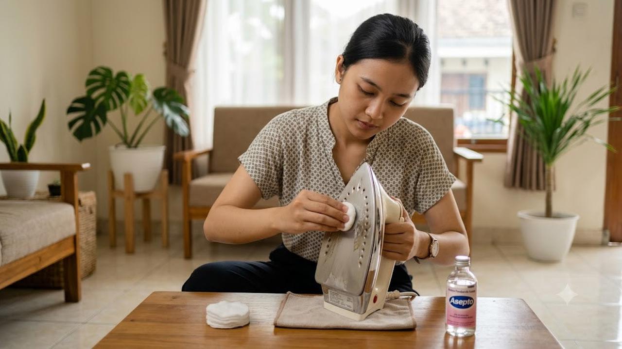 Cara Menghilangkan Bekas Plastik yang Menempel di Setrika