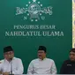 Gus Yahya menambahkan bahwa saat ini PBNU telah melakukan konfirmasi kepada lembaga otonom tempat pengabdian lima kader NU tersebut. (Liputan6.com/Angga Yuniar)