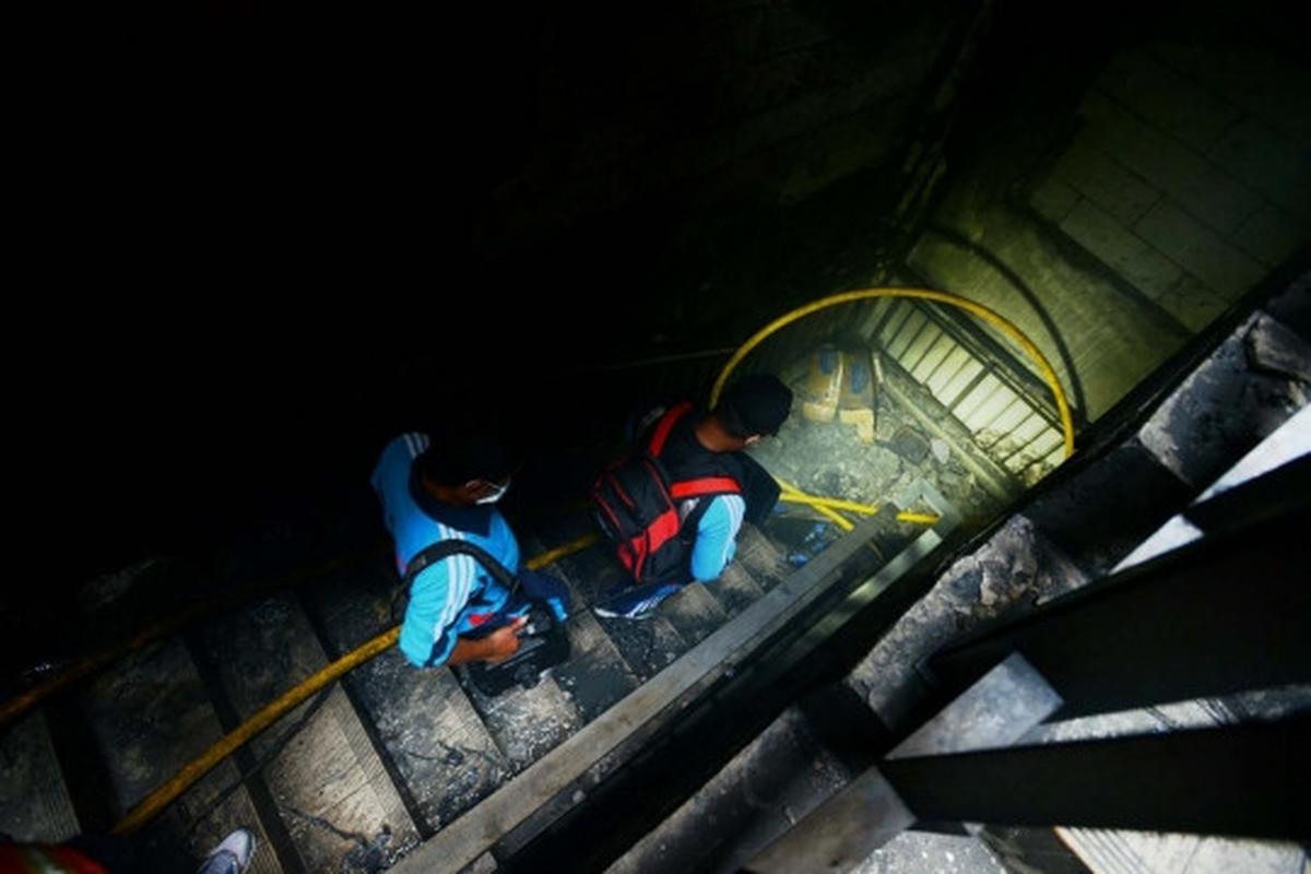 Kondisi hangus basement Dirjen Pajak usai dilalap si jago merah