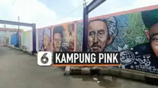 Zona hitam rawan kriminalitas di Kelurahan Tanah Tinggi, Tangerang, Banten kini telah berganti wajah menjadi kampung pink yang ramah untuk dikunjungi wisatawan berkat niat baik melakukan perubahan warganya.