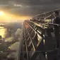 Aksi Joseph Gordon-Levitt saat memerankan tokoh pejalan di atas kawat Philippe Petit bisa dilihat dalam teaser perdana The Walk.