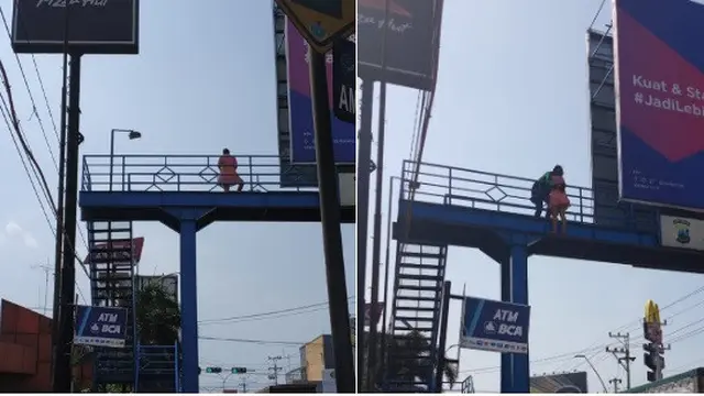 driver ojol selamatkan wanita (foto: Twitter/@infotegal)
