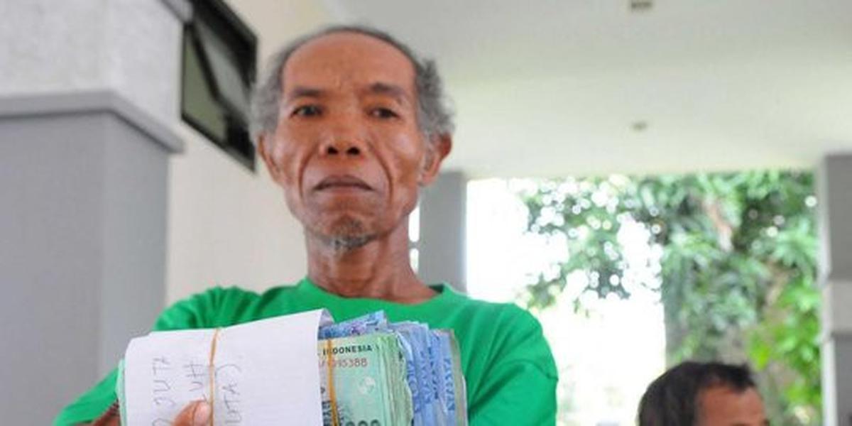 Pengemis ini kedapatan bawa uang Rp 25 juta