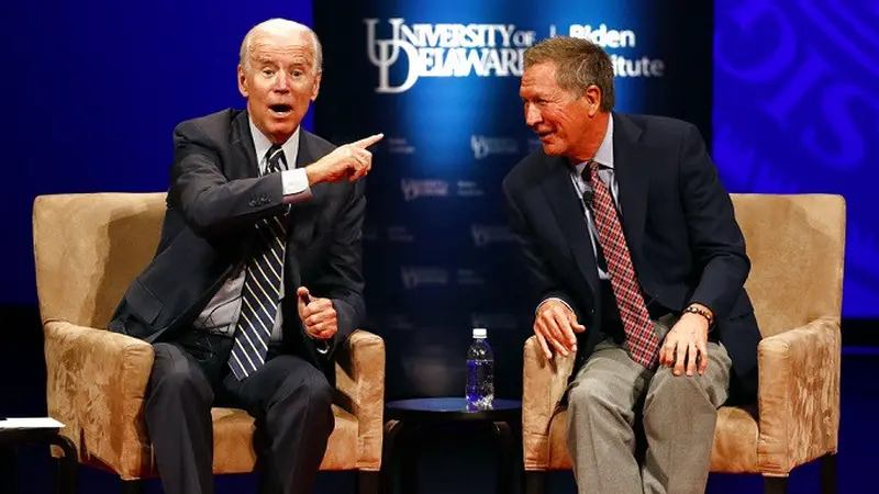 Mantan Wapres AS Joe Biden dan Gubernur Ohio John Kasich