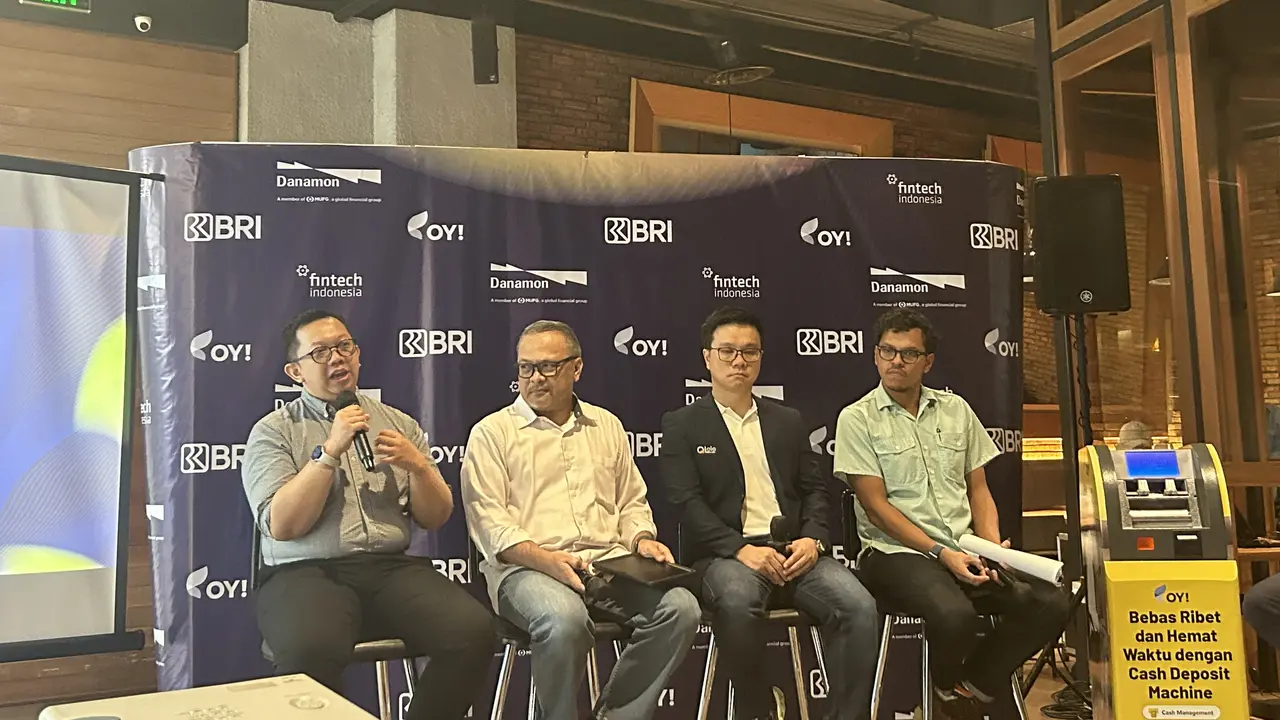 Media gathering asosiasi fintech Indonesia (AFTECH), Rabu (24/1/2024). (Foto: Liputan6.com/Elga N)