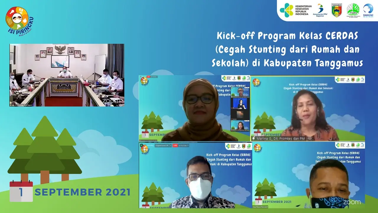 Edukasi Isi Piringku "Kelas Cegah Stunting Dari Rumah Dan Sekolah (Cerdas)" yang digagas Danone dan Yayasan Konservasi Way Seputih. (Istimewa)