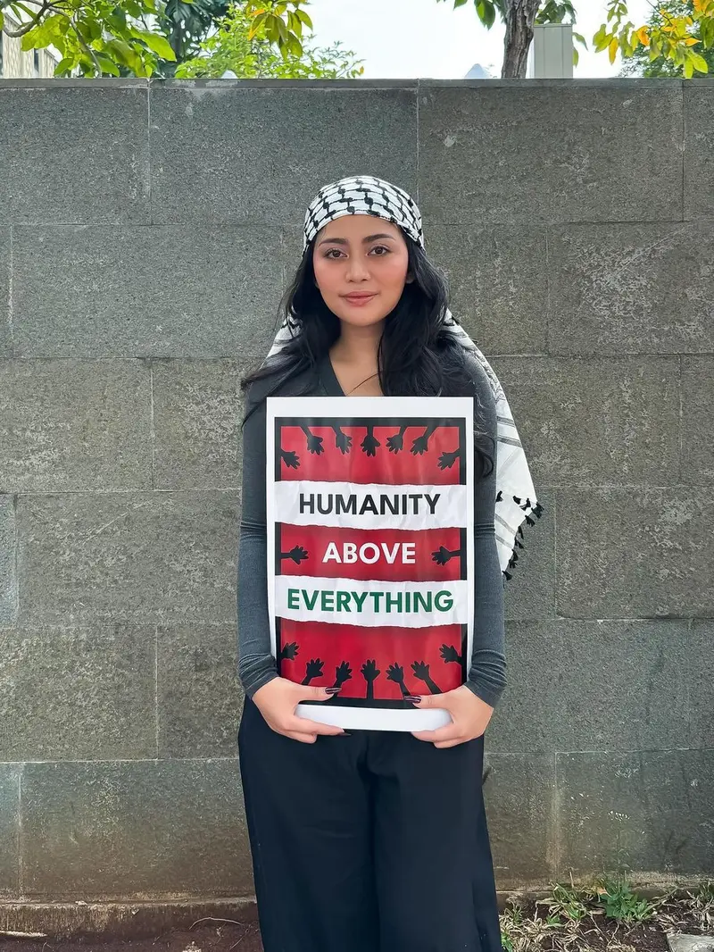 Rachel Vennya ikut Aksi Bela Palestina