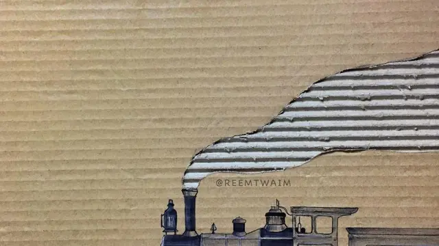 Sangat Kreatif, Seniman Ini Ubah Kardus Bekas Jadi Karya Seni Tiga Dimensi