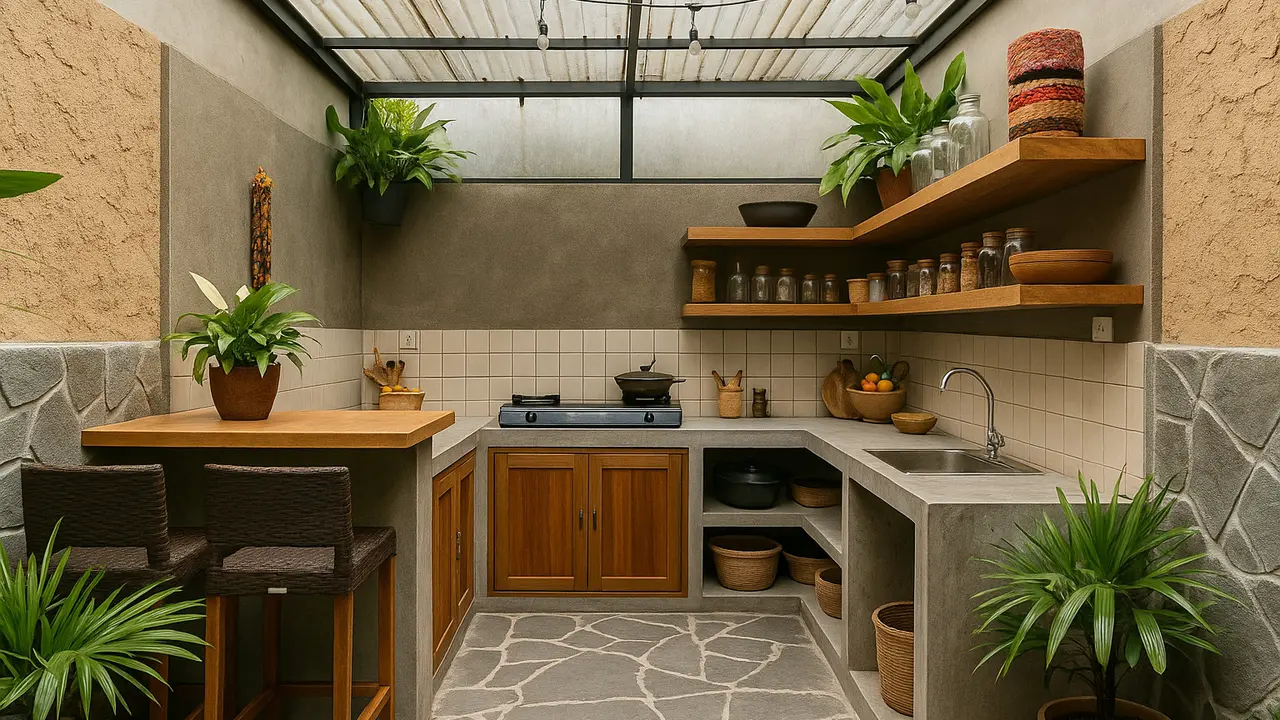 desain dapur outdoor