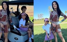 Potret Farah Quinn Tetap Main Golf Bareng Dua Buah Hatinya di Amerika Meski Suhu dengan Panas Mencapai 45 Derajat