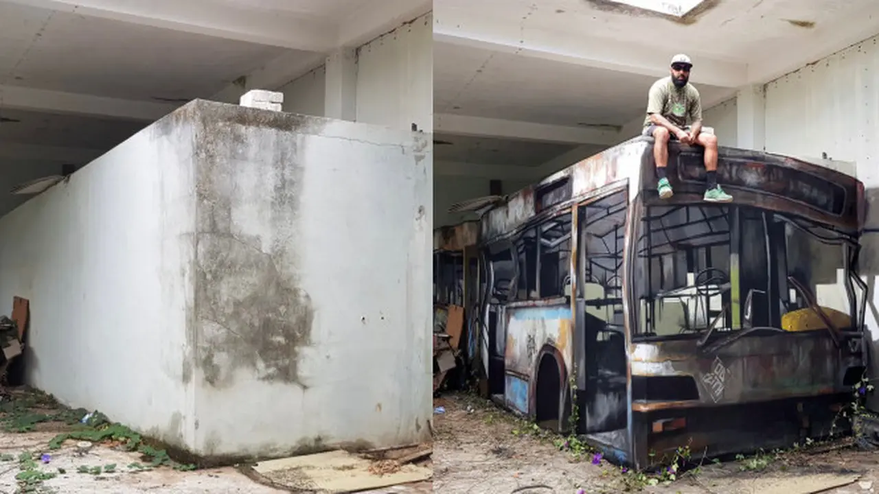 Karya Seniman Grafiti Ini Nampak Sangat Nyata, 6 Hasilnya Bikin Takjub
