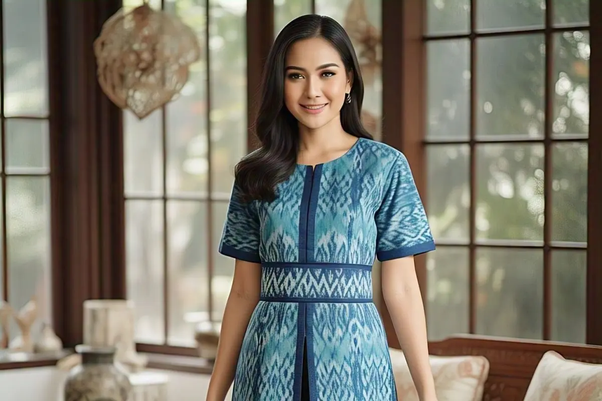Gambar Model Atasan Batik Wanita Elegan