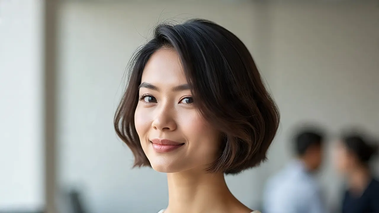 Gaya Rambut Bob Pendek Wanita Karir Praktis