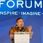 Menteri PPN / Kepala Bappenas, Bambang Brodjonegoro memberikan sambutan pada Indonesia Development Forum (IDF) 2018 di Jakarta, Selasa (10/7). IDF 2018 mengusung tema sejalan dengan agenda Nawa Cita Presiden Jokowi. (Liputan6.com/HO/Bappenas)