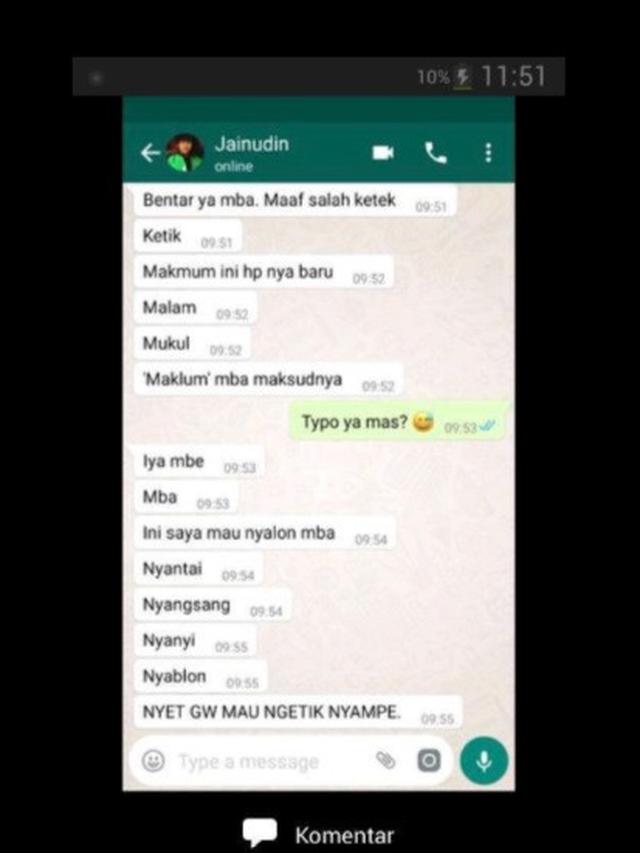 Gara Gara Typo 7 Chat Kocak Ini Malah Bikin Gagal Paham