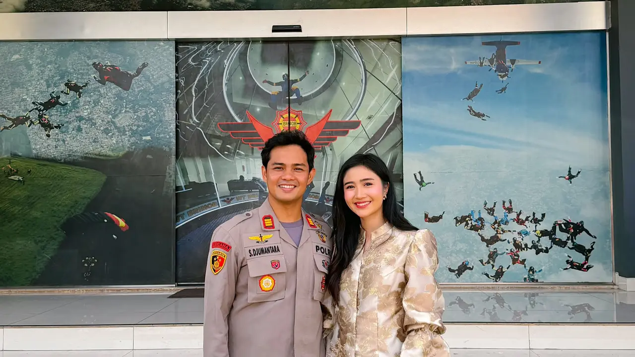 Febby Rastanty Dukung Suami di HUT Polri ke-80, Tampil Elegan dengan Tas Rp35 Jutaan