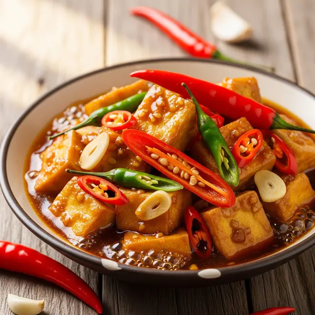 Resep Tumis Tahu Pedas Sederhana (Image by Gemini AI)