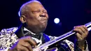 BB King tak hanya mahir bermain gitar, legenda musik Blues kelahiran 16 September 1925 itu juga dikenal sebagai penulis lagu handal. (REUTERS/Valentin Flauraud)