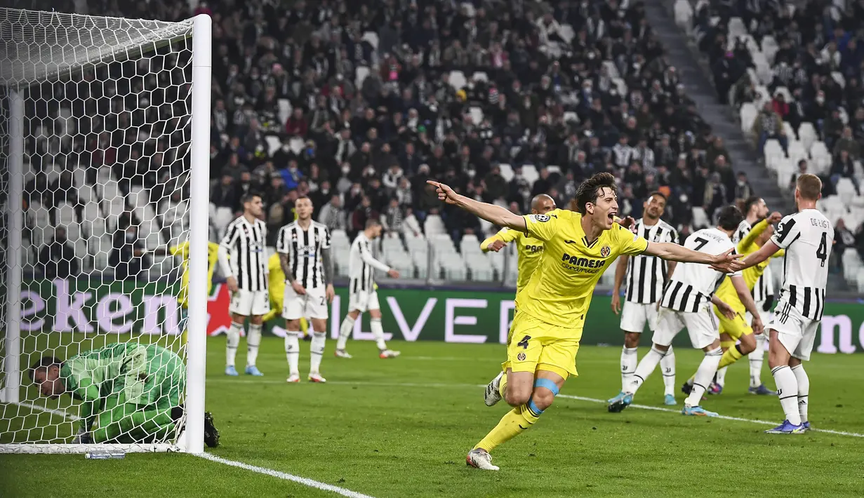 Klub asal Spanyol itu membuka keunggulan pada menit ke-78 lewat gol penalti Gerard Moreno. (Fabio Ferrari, LaPresse via AP)