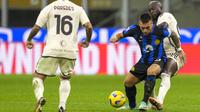 Inter Milan meraih tiga poin penting saat menang 1-0 atas AS Roma. (AP Photo/Antonio Calanni)