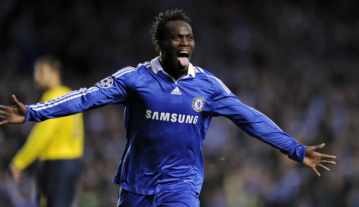 Michael Essien telah bermain untuk banyak klub di dunia seperti Bastia, Olympique Lyon, Chelsea, Real Madrid, AC Milan dan Panathinaikos. (AFP Photo)