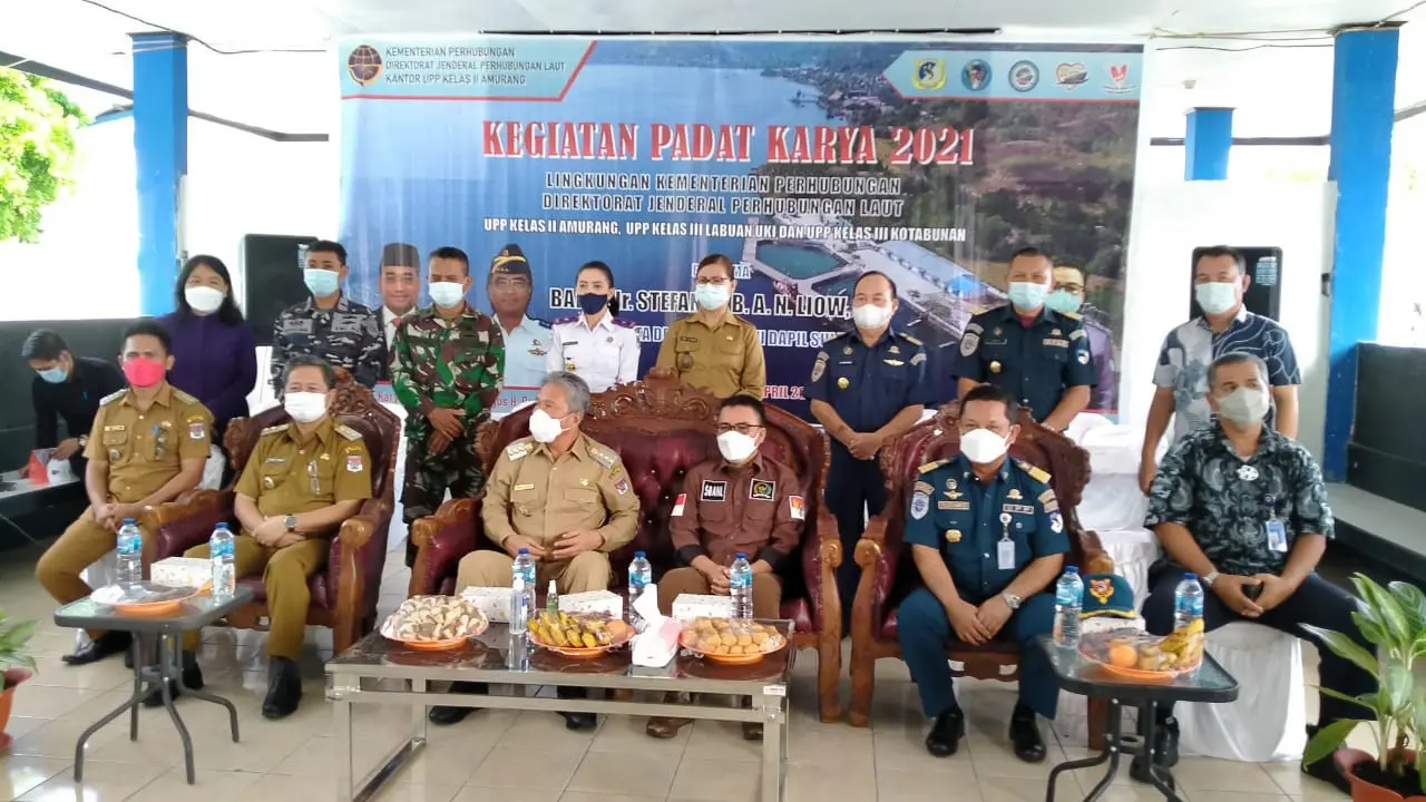 Program Padat Karya Kemenhub RI Wujud Sinergitas DPD RI di Pelabuhan Amurang