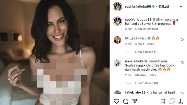 Gita Savitri Kedapatan Komen di IG Sophia Latjuba yang Banyak Dipuji Cantik di Usia 52 Tahun, Warganet Langsung Singgung Soal Childfree