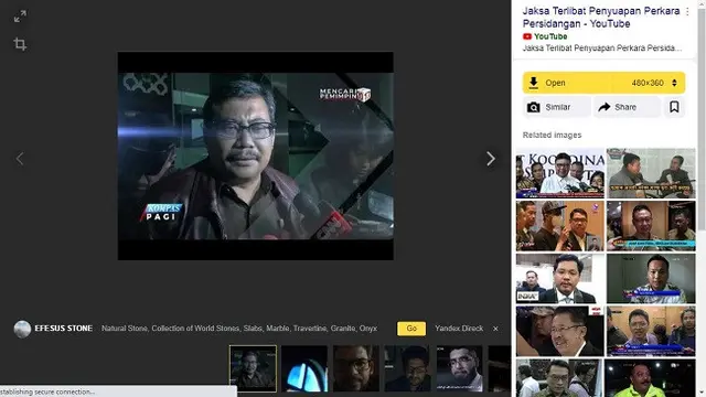 Gambar Tangkapan Layar Penelusuran Foto dengan Situs Yandex.