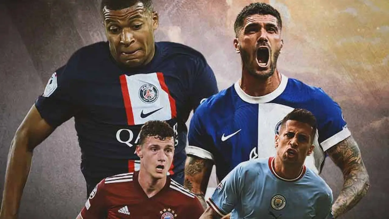 Ilustrasi - Kylian Mbappe, Rodrigo De Paul, Joao Cancelo, Benjamin Pavard