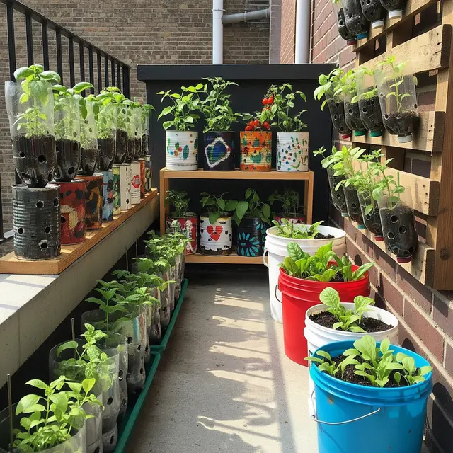 Kebun sayur di teras rumah (Image by Gemini AI)
