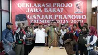 Pendiri Projo Jawa Barat Agung Surya menyatakan bahwa pihaknya bersama sejumlah jajaran pengurus sangat kompak untuk mendukung Ganjar Pranowo sebagai capres 2024 (Istimewa)