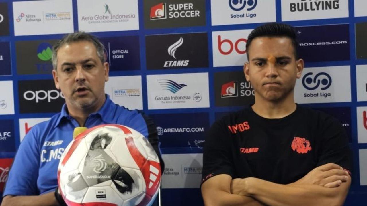 Arema FC vs Persik Kediri: Marcos Santos Ingatkan Pemain Fokus dan Jaga Emosi