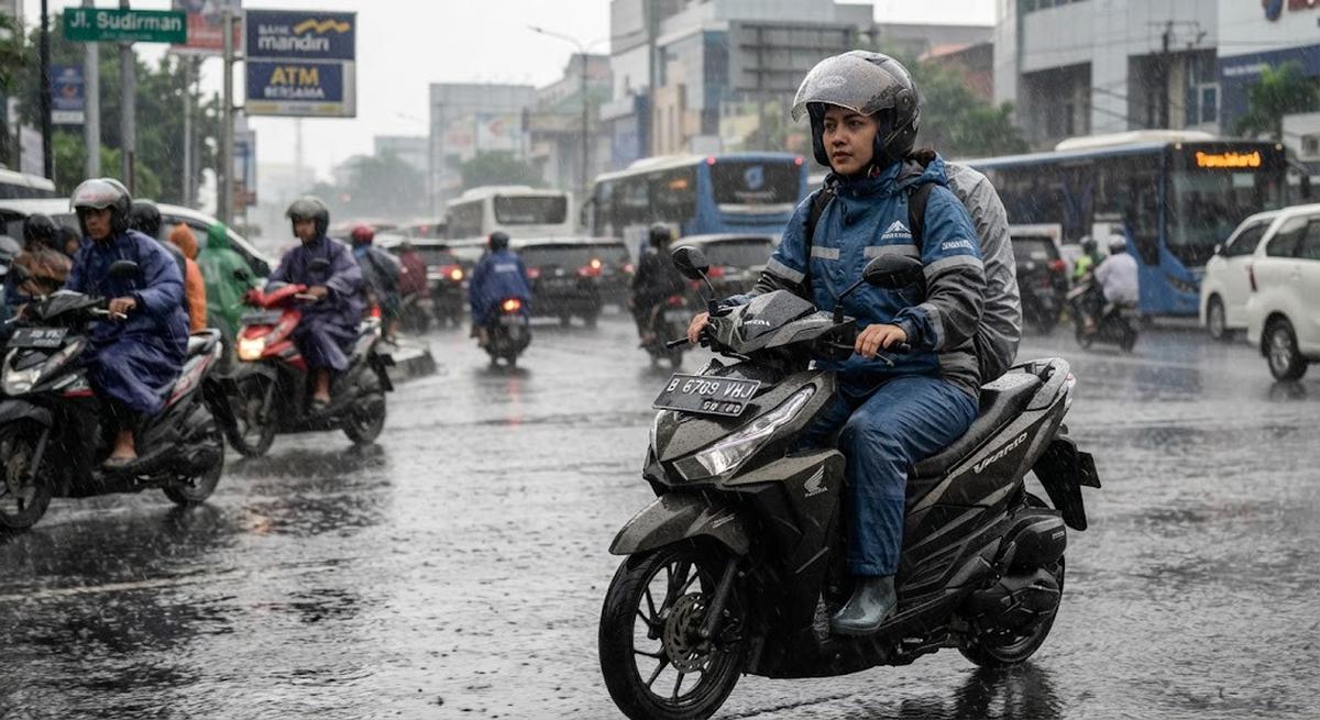 10 Perlengkapan Wajib di Motor saat Memasuki Musim Hujan, Siapkan Sebelum Berkendara