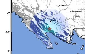 Gempa Berpusat di Darat Guncang Tanggamus Lampung