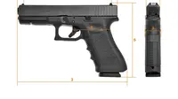 Melihat Spesifikasi Pistol Glock 17 dan HS-19 yang Diduga Dipakai Adu Tembak Polisi