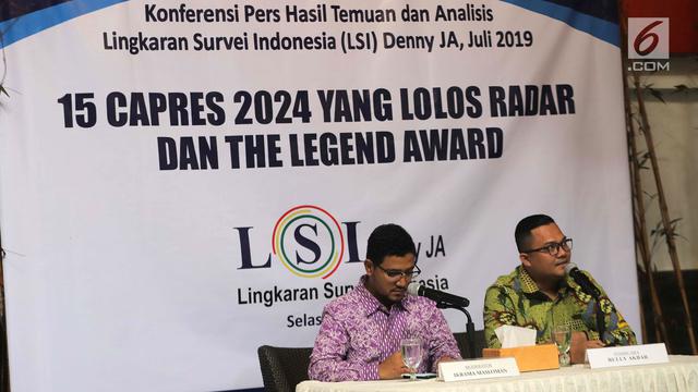 15 Sosok Potensial Maju Pilpres 2024 Versi LSI Denny JA