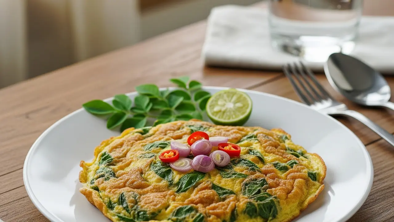 Resep Telur Dadar Daun Kelor (Image by Gemini AI)