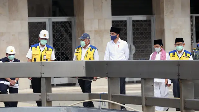 Presiden Jokowi Tinjau Masjid Istiqlal
