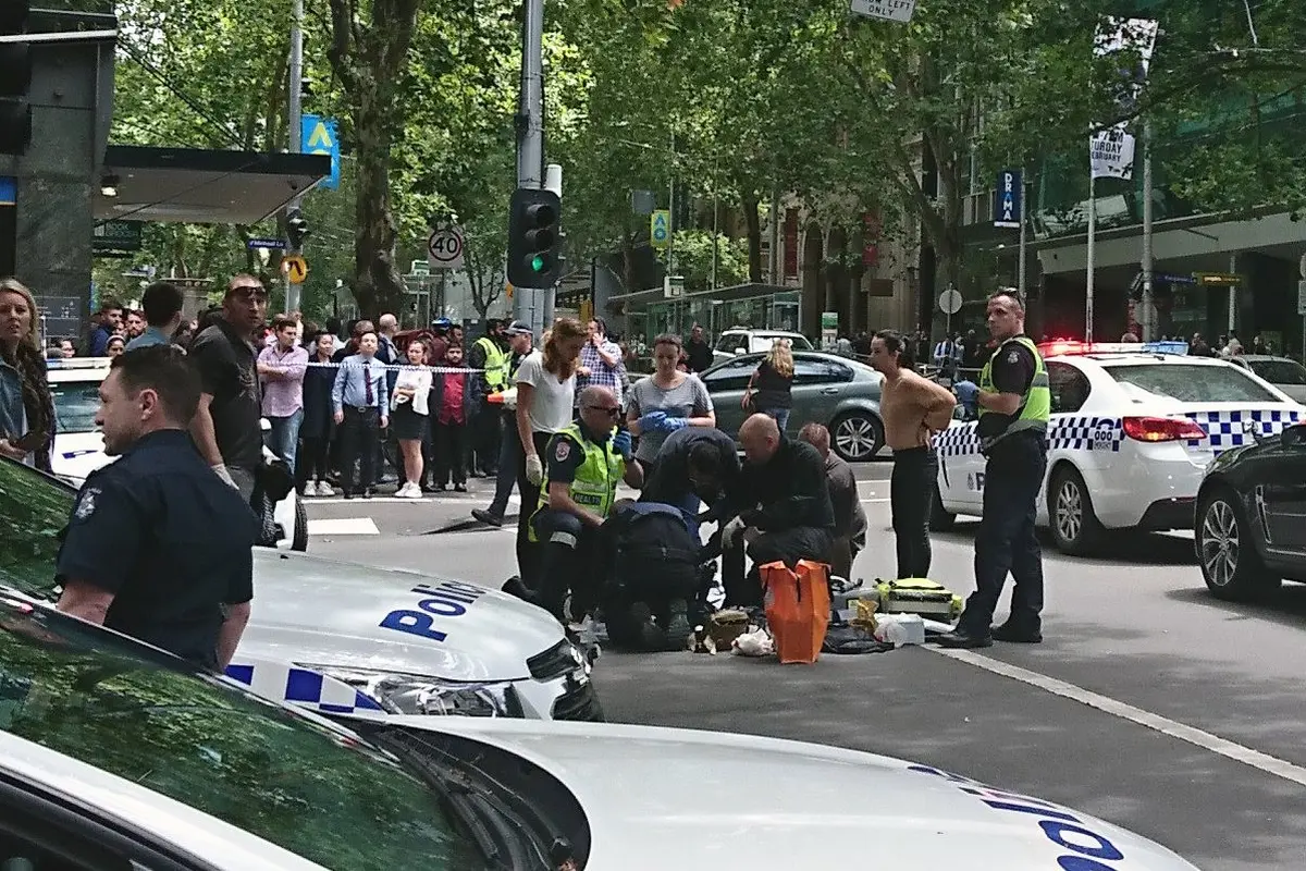 Insiden di dekat Bourke St Mall. (AAP)