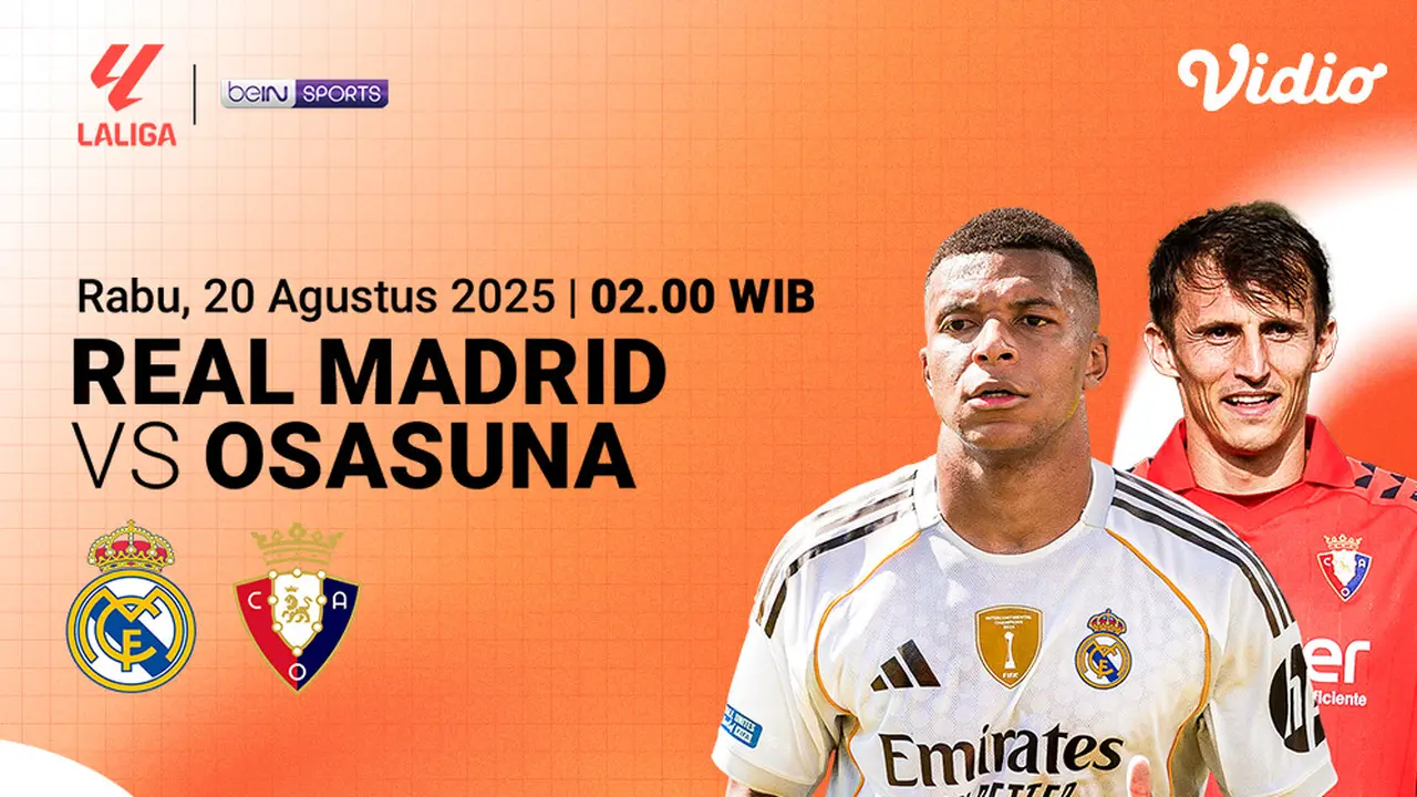 Live Streaming Laliga Real Madrid vs Osasuna di Vidio (dok. vidio.com)
