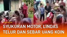 Seorang perempuan mengadakan syukuran dengan cara unik setelah memberi motor baru menarik perhatian.