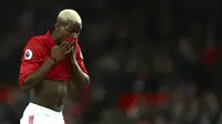 Gelandang Manchester United (MU) Paul Pogba. (AP Photo/Dave Thompson)