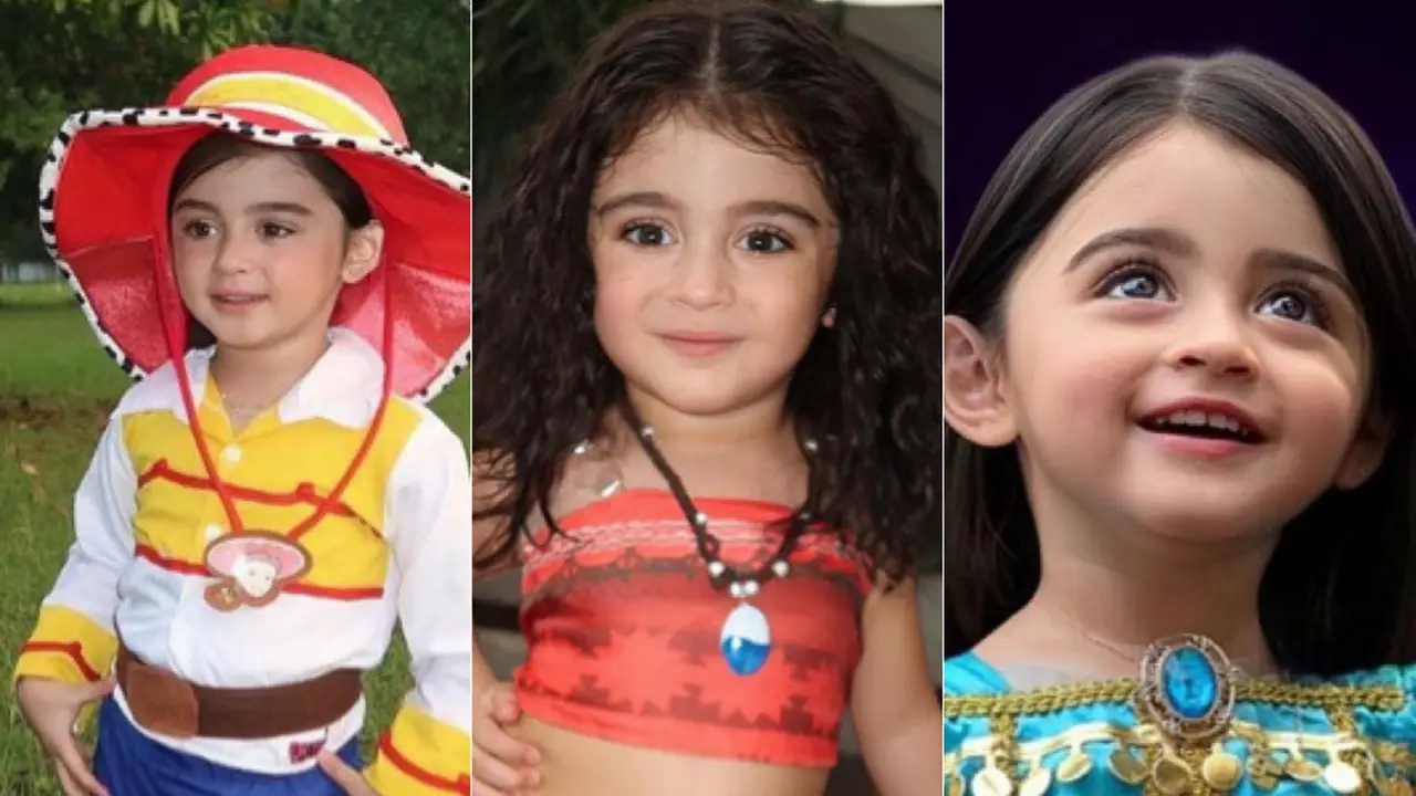 Baby Guzel Putri Ali Syakieb dan Margin Wieheerm saat Cosplay