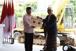 Pembangunan Ponpes Al Khoziny Sidoarjo. (Antara)