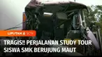 Sebuah bus wisata dengan penumpang puluhan siswa SMK baru pulang dari study tour menabrak dump truck di tol Gempol-Pasuruan, Jawa Timur. Akibatnya dua orang meninggal dunia, dan lima orang terluka.