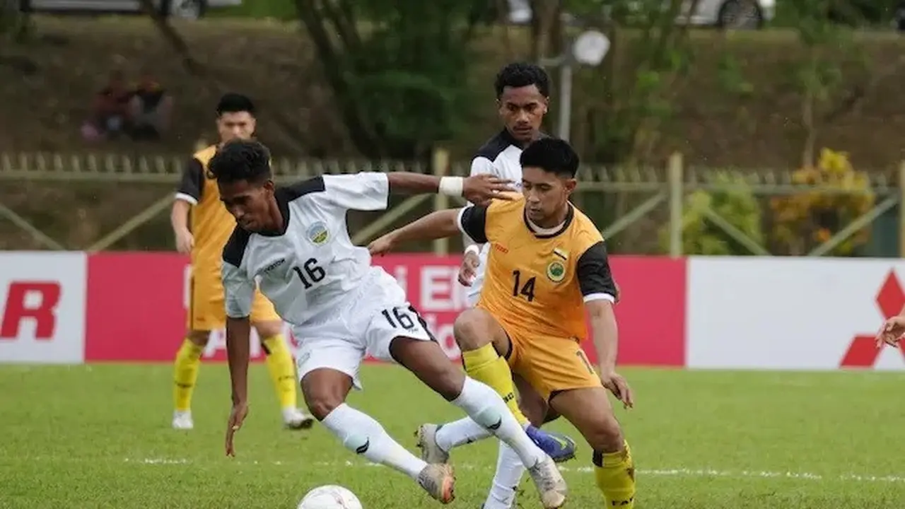 Brunei Darussalam Vs Timor Leste di babak Play-off Piala AFF 2022.