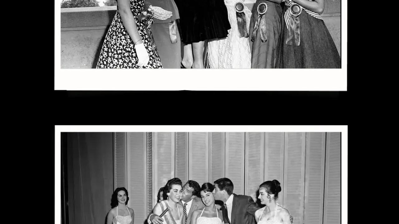 1. Miss Universe 1953, Christiane Martel bersama kontestan tahun 1954.
2. Para pemenang Miss Universe 1956